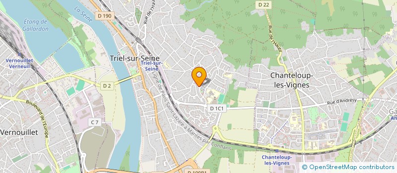 localisation de l'entreprise ASS SPORTIVE DU COLLEGE D'ENSEIGNEMENT SECONDAIRE LES CHATELAINES DE TRIEL SUR SEINE à TRIEL-SUR-SEINE