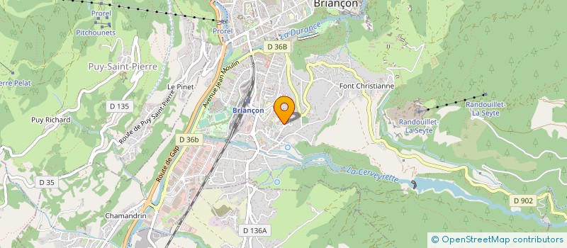 localisation de l'entreprise ASS SPORTIVE DU COLLEGE DES GARCINS à BRIANCON