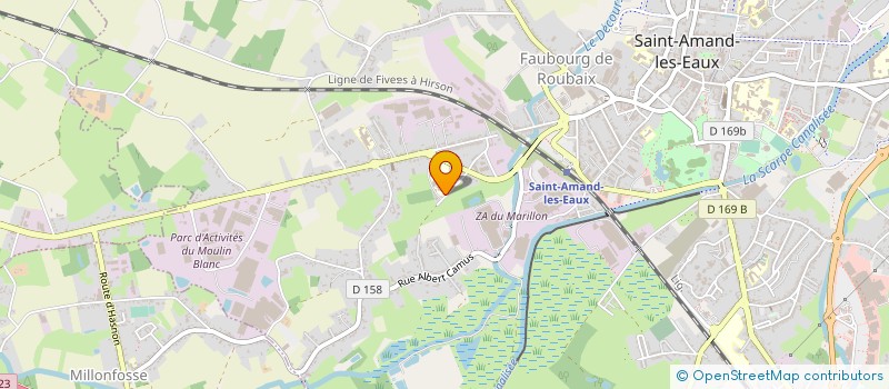 localisation de l'entreprise ASS SPORTIVE DU COLLEGE DU MOULIN BLANC  SAINT-AMAND-LES-EAUX