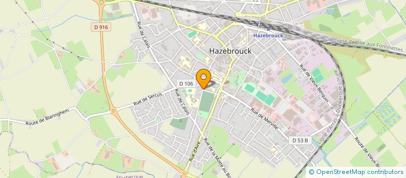 localisation de l'entreprise ASS SPORTIVE DU COLLEGE FERNANDE BENOIST  HAZEBROUCK