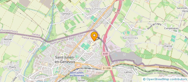 localisation de l'entreprise ASS SPORTIVE DU COLLEGE JEAN-JACQUES ROUSSEAU  SAINT-JULIEN-EN-GENEVOIS