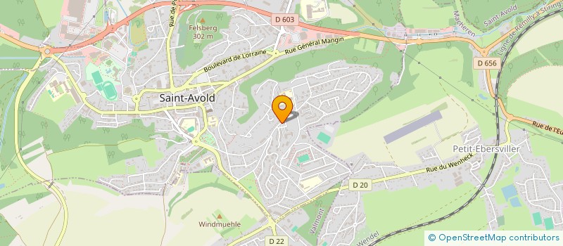 localisation de l'entreprise ASS SPORTIVE DU COLLEGE LA CARRIERE  SAINT-AVOLD