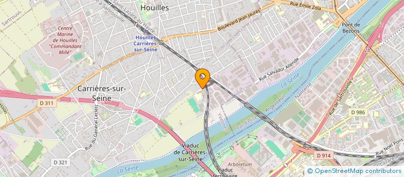 localisation de l'entreprise ASS SPORTIVE DU COLLEGE LES AMANDIERS  CARRIERES-SUR-SEINE