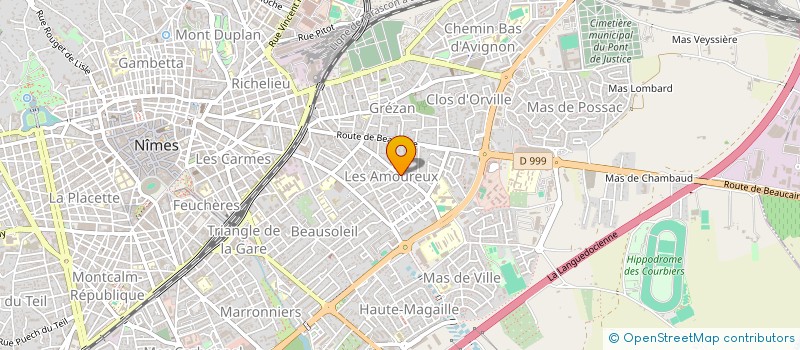 localisation de l'entreprise ASS SPORTIVE DU COLLEGE LES OLIVIERS.  NIMES