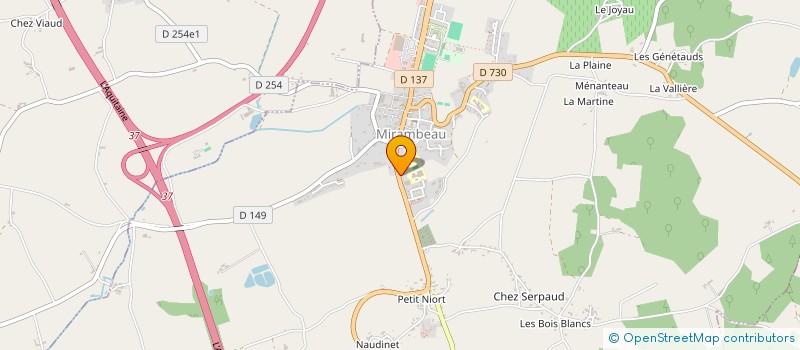 localisation de l'entreprise ASS SPORTIVE DU COLLEGE NATIONALISE MIXTE DE MIRAMBEAU  MIRAMBEAU