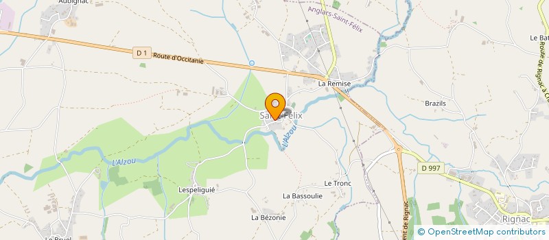 localisation de l'entreprise ASS SPORTIVE DU  FOYER D  AUZITS  AUZITS