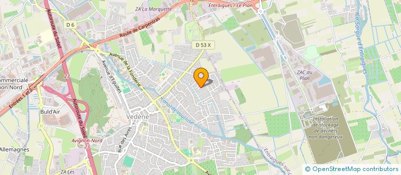 localisation de l'entreprise ASS SPORTIVE DU GOLF DE LA BLANCHERE à VEDENE