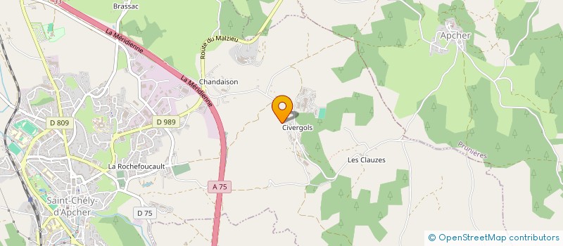 localisation de l'entreprise ASS SPORTIVE DU L E G T A DE CIVERGOLS  SAINT-CHELY-D'APCHER