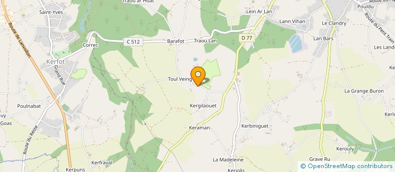 localisation de l'entreprise ASS SPORTIVE DU LAUNAY  PLOUEZEC