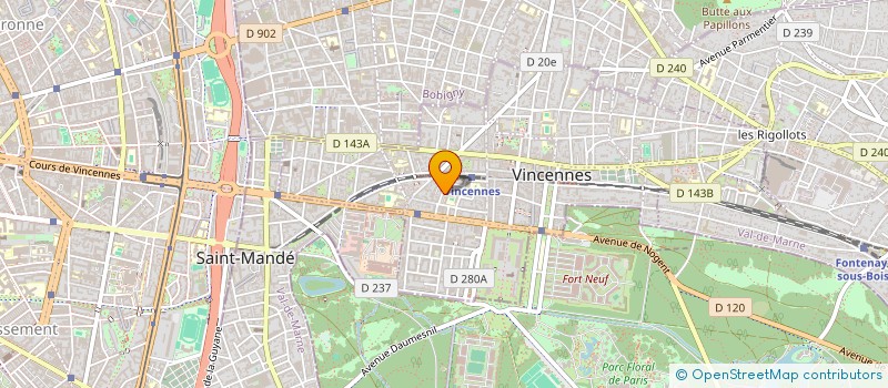 localisation de l'entreprise ASS  SPORTIVE DU LEP DE VINCENNES à VINCENNES