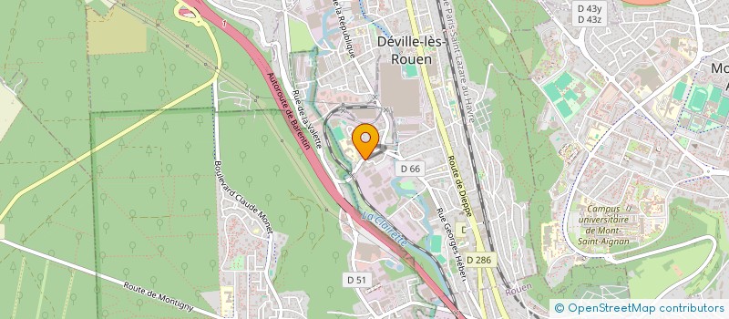 localisation de l'entreprise ASS SPORTIVE DU LYCEE DE LA VALLEE DU CAILLY  DEVILLE-LES-ROUEN