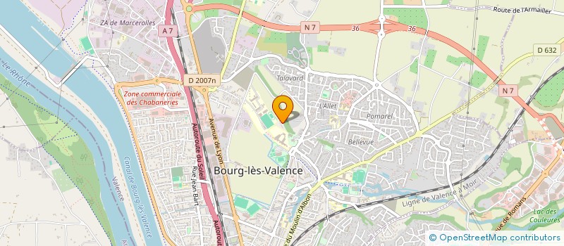 localisation de l'entreprise ASS SPORTIVE DU LYCEE LES TROIS SOURCES  BOURG-LES-VALENCE