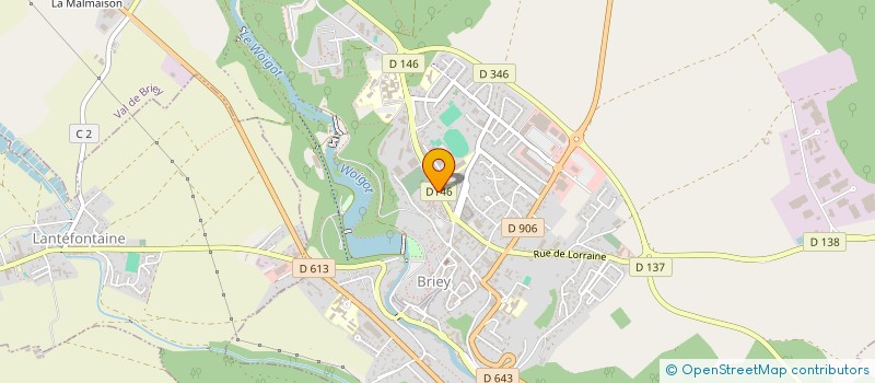 localisation de l'entreprise ASS SPORTIVE DU LYCEE LOUIS-BERTRAND DE BRIEY  VAL DE BRIEY