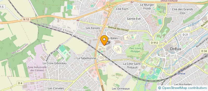 localisation de l'entreprise ASS SPORTIVE DU LYCEE PROFESSIONNEL GILBERT COURTOIS à DREUX