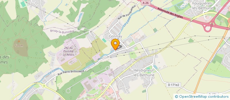 localisation de l'entreprise ASS SPORTIVE DU NID DU MOULIN  GOSNAY