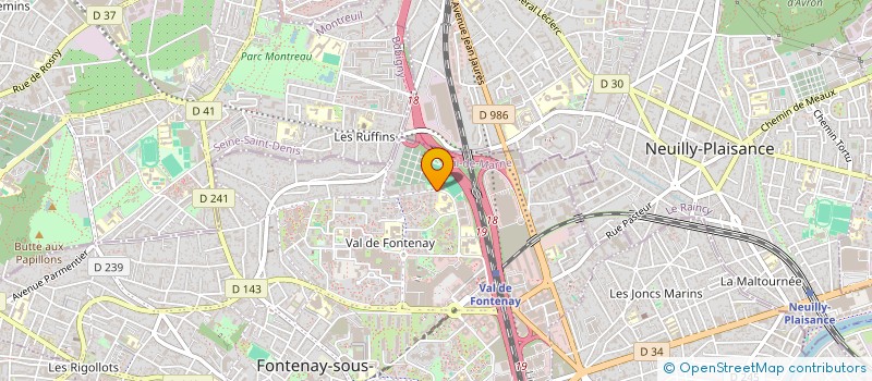 localisation de l'entreprise ASS SPORTIVE DU VAL DE FONTENAY à FONTENAY-SOUS-BOIS