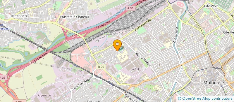 localisation de l'entreprise ASS SPORTIVE ECOLES QUARTIER BRUSTLEIN  MULHOUSE