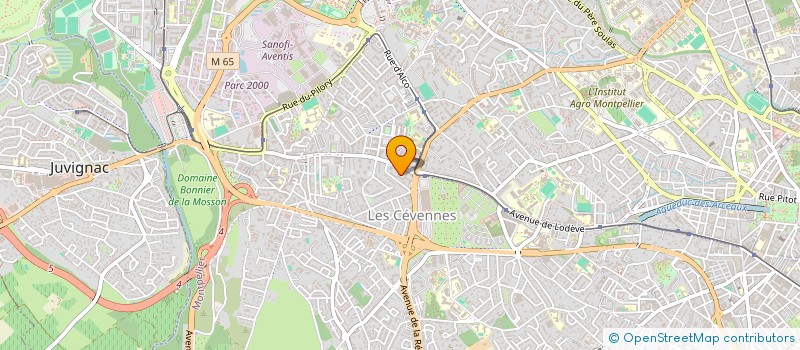 localisation de l'entreprise ASS SPORTIVE ESPACE GYM  MONTPELLIER