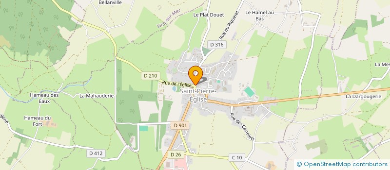 localisation de l'entreprise ASS SPORTIVE ET COOPERATIVE DE L ECOLE PRIMAIRE PUBLIQUE DE ST PIERRE EGLISE  SAINT-PIERRE-EGLISE