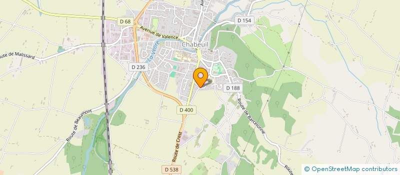 localisation de l'entreprise ASS SPORTIVE ET CULTURELLE DE L'ECOLE MATERNELLE ET PRIMAIRE F GONDIN à CHABEUIL