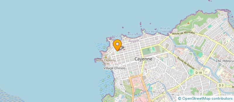 localisation de l'entreprise ASS SPORTIVE ET CULTURELLE DE LA CHAMBRE DE COMM ET D'INDUST DE LA GUYANE  CAYENNE