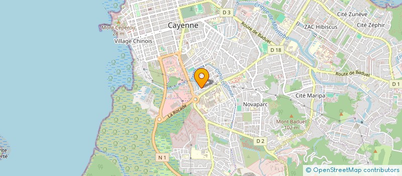 localisation de l'entreprise ASS. SPORTIVE ET CULTURELLE DE LA CITE EAU LISETTE  CAYENNE