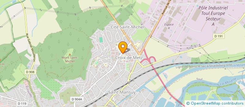 localisation de l'entreprise ASS SPORTIVE ET SOCIOCULTURELLE  ECOLE PIERRE ET MARIE CURIE  TOUL