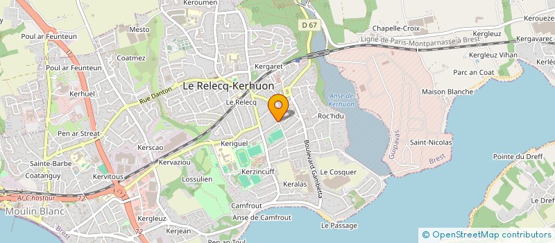 localisation de l'entreprise ASS SPORTIVE ETOILE ST ROGER à LE RELECQ-KERHUON