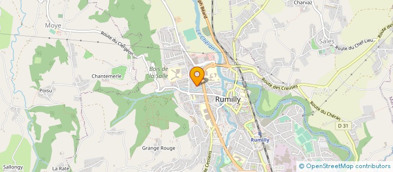 localisation de l'entreprise ASS SPORTIVE FOOT SALLE DE RUMILLY  RUMILLY