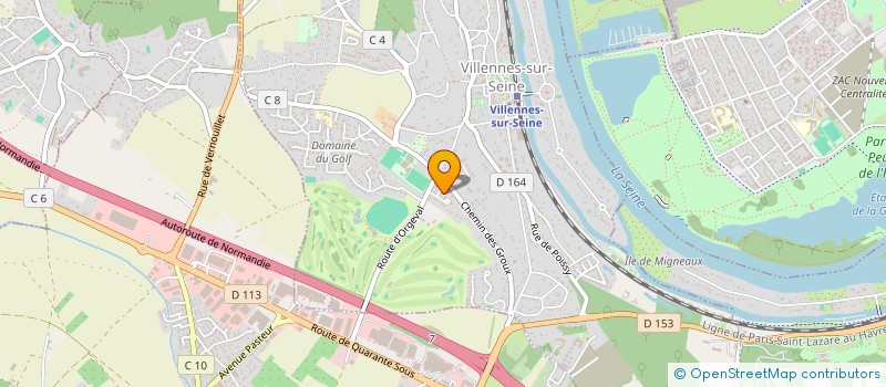 localisation de l'entreprise ASS SPORTIVE GOLF DE VILLENNES SUR SEINE  VILLENNES-SUR-SEINE