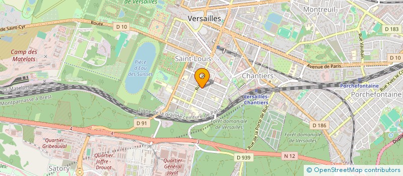 localisation de l'entreprise ASS SPORTIVE GYMNASE ST LOUIS à VERSAILLES
