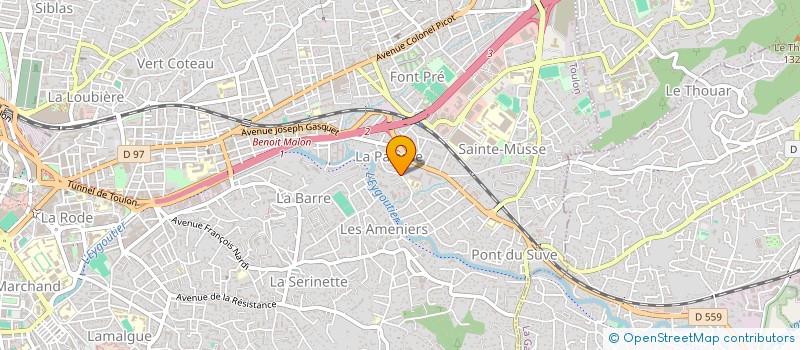 localisation de l'entreprise ASS SPORTIVE GYMNASTIQUE PROPATRIA  TOULON