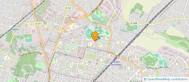 localisation de l'entreprise ASS SPORTIVE IDEX ET CIE DE SARCELLES  SARCELLES