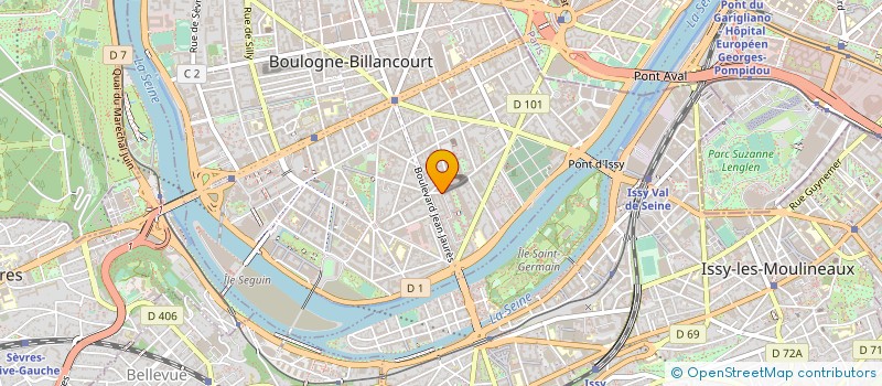 localisation de l'entreprise ASS SPORTIVE INTER COMITES D ENTREPRISE à BOULOGNE-BILLANCOURT
