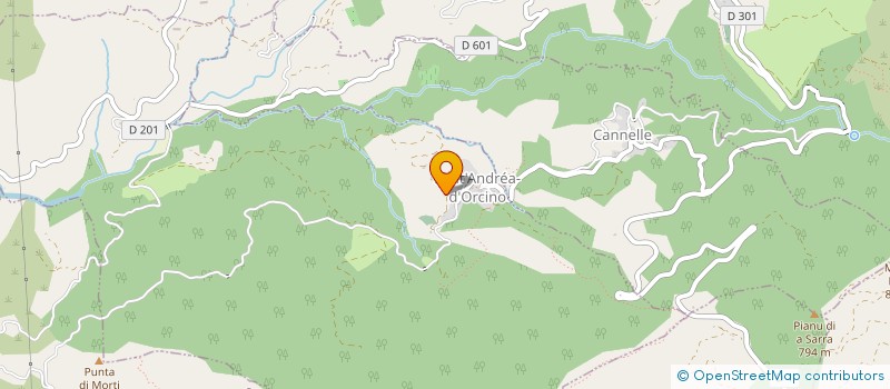 localisation de l'entreprise ASS SPORTIVE INTER COMMERCANTS CINARCA  SANT'ANDREA D'ORCINO