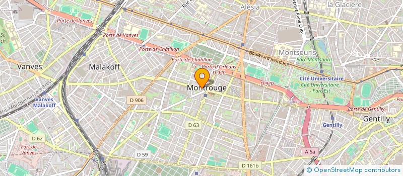 localisation de l'entreprise ASS SPORTIVE JEANNE D'ARC MONTROUGE  MONTROUGE