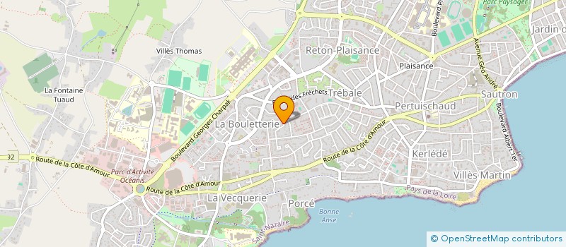 localisation de l'entreprise ASS SPORTIVE KARATE CLUB NAZAIRIEN  SAINT-NAZAIRE