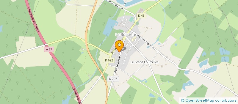 localisation de l'entreprise ASS SPORTIVE LA BUSSIERE ADON à LA BUSSIERE