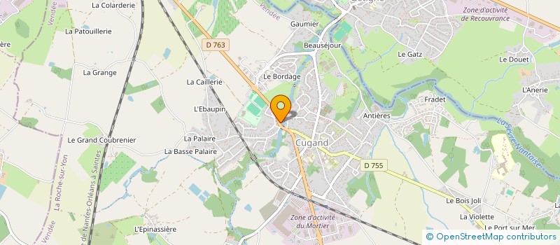 localisation de l'entreprise ASS SPORTIVE LES RAQUETTES CUGANDAISES  CUGAND