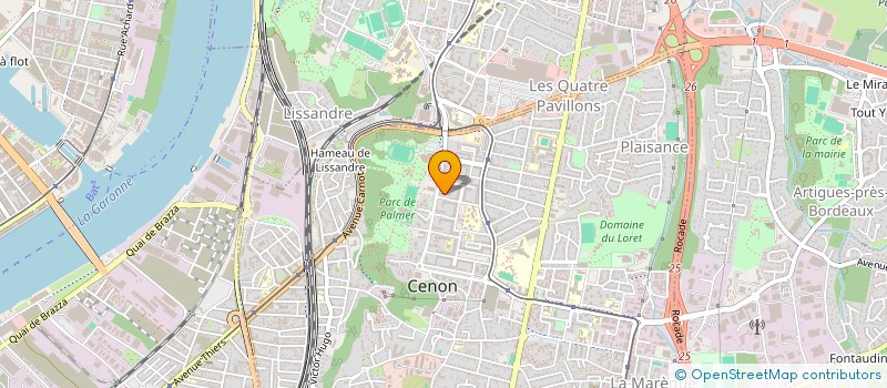 localisation de l'entreprise ASS SPORTIVE & LOISIRS CENONAIS OMEGA à CENON