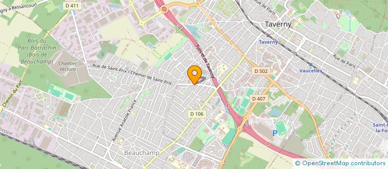 localisation de l'entreprise ASS SPORTIVE LYCEE ENSEIGNEMENT PROF  TAVERNY