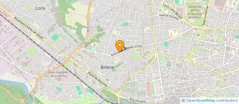 localisation de l'entreprise ASS SPORTIVE LYCEE POLYVALENT ICBF  BILLERE