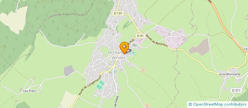 localisation de l'entreprise ASS SPORTIVE ORCHAMPS VENNES  ORCHAMPS-VENNES