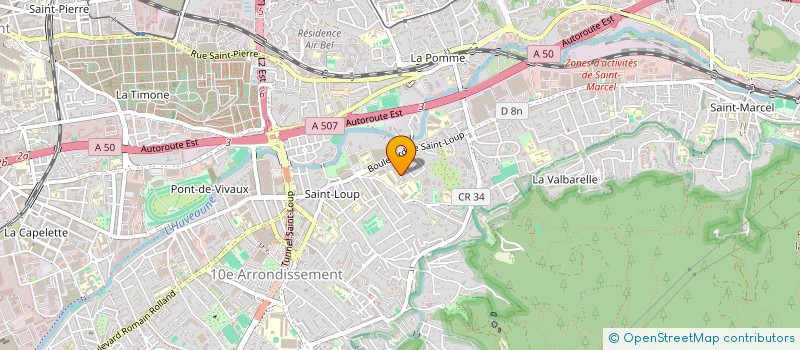 localisation de l'entreprise ASS SPORTIVE PANTOUFLES OLYMPIQUE à MARSEILLE