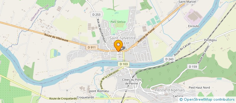 localisation de l'entreprise ASS SPORTIVE PENNE SAINT SYLVESTRE  PENNE D'AGENAIS