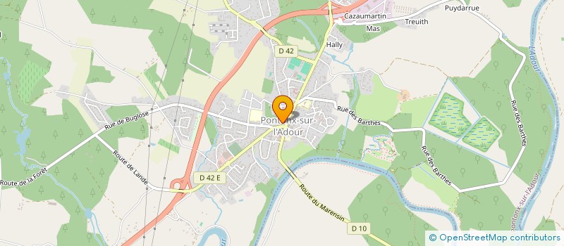localisation de l'entreprise ASS SPORTIVE PONTOISE DE PELOTE BASQUE à PONTONX SUR L'ADOUR