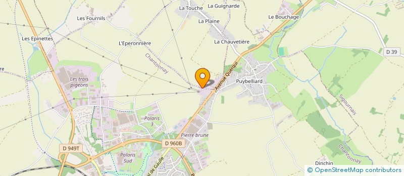 localisation de l'entreprise ASS SPORTIVE PUYBELLIARDAISE GYMNASTIQUE  CHANTONNAY