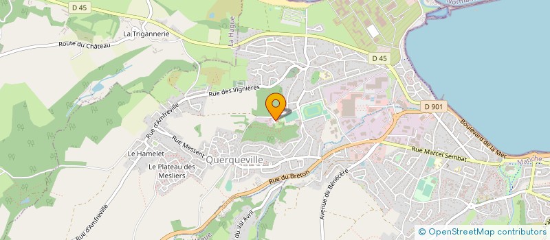 localisation de l'entreprise ASS SPORTIVE QUERQUEVILLE TENNIS  CHERBOURG-EN-COTENTIN