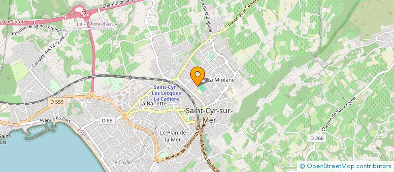 localisation de l'entreprise ASS SPORTIVE SAINT-CYR à SAINT-CYR-SUR-MER