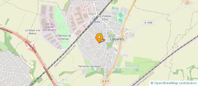 localisation de l'entreprise ASS SPORTIVE SCOL LE BOUTEILLIER USEP  LOUVRES